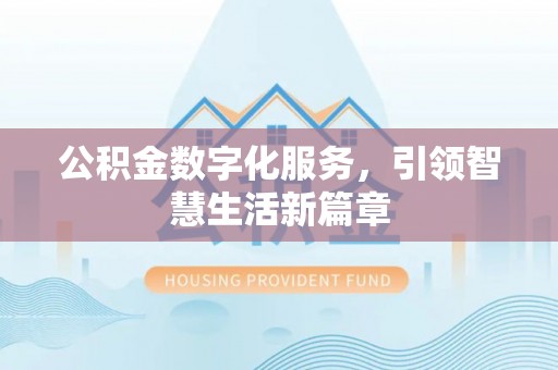 大冶公积金数字化服务，引领智慧生活新篇章