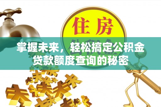 大冶掌握未来，轻松搞定公积金贷款额度查询的秘密