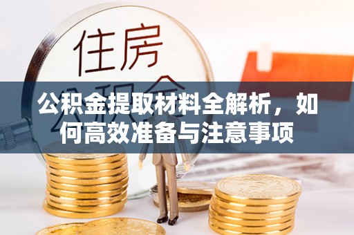 大冶公积金提取材料全解析，如何高效准备与注意事项