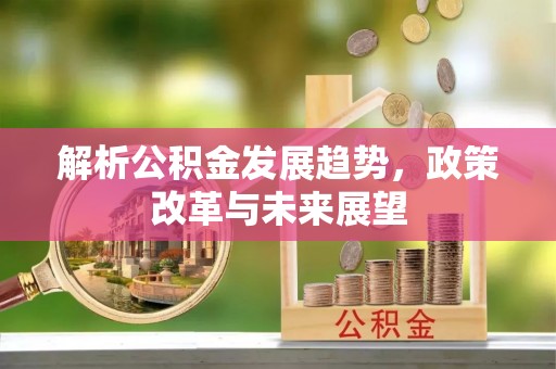 大冶解析公积金发展趋势，政策改革与未来展望