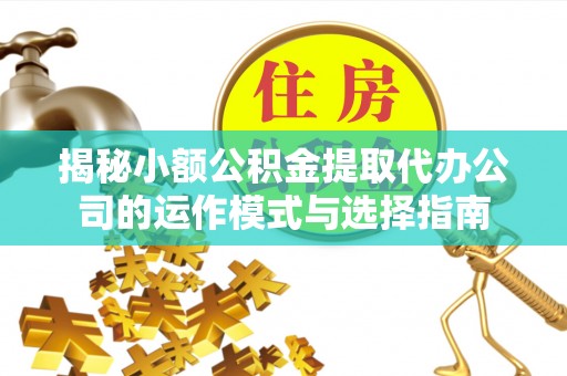 大冶揭秘小额公积金提取代办公司的运作模式与选择指南