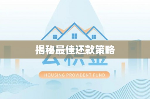 大冶揭秘最佳还款策略