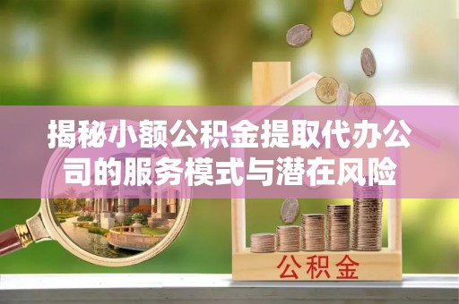 大冶揭秘小额公积金提取代办公司的服务模式与潜在风险